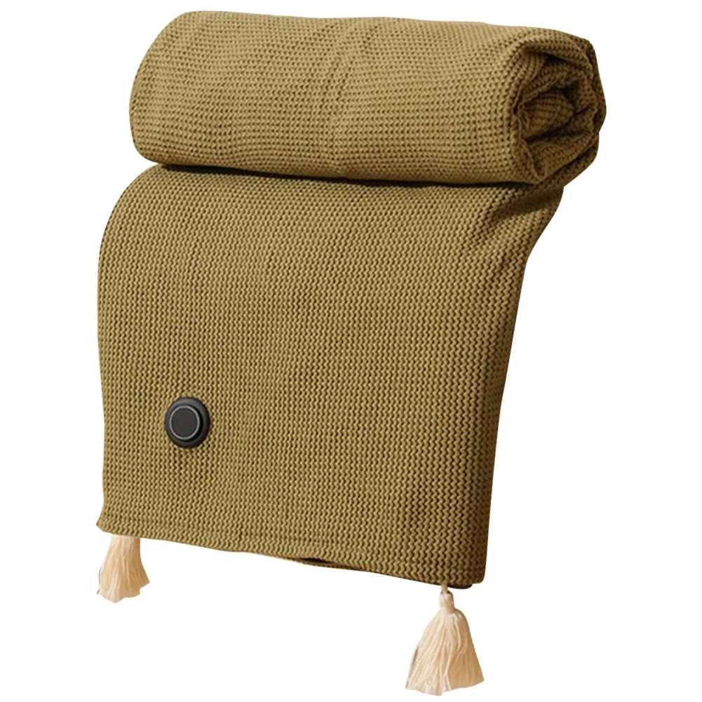 USB Heating Electric Blanket Wearable Towel Body Warmer Washable Zpaxo Green