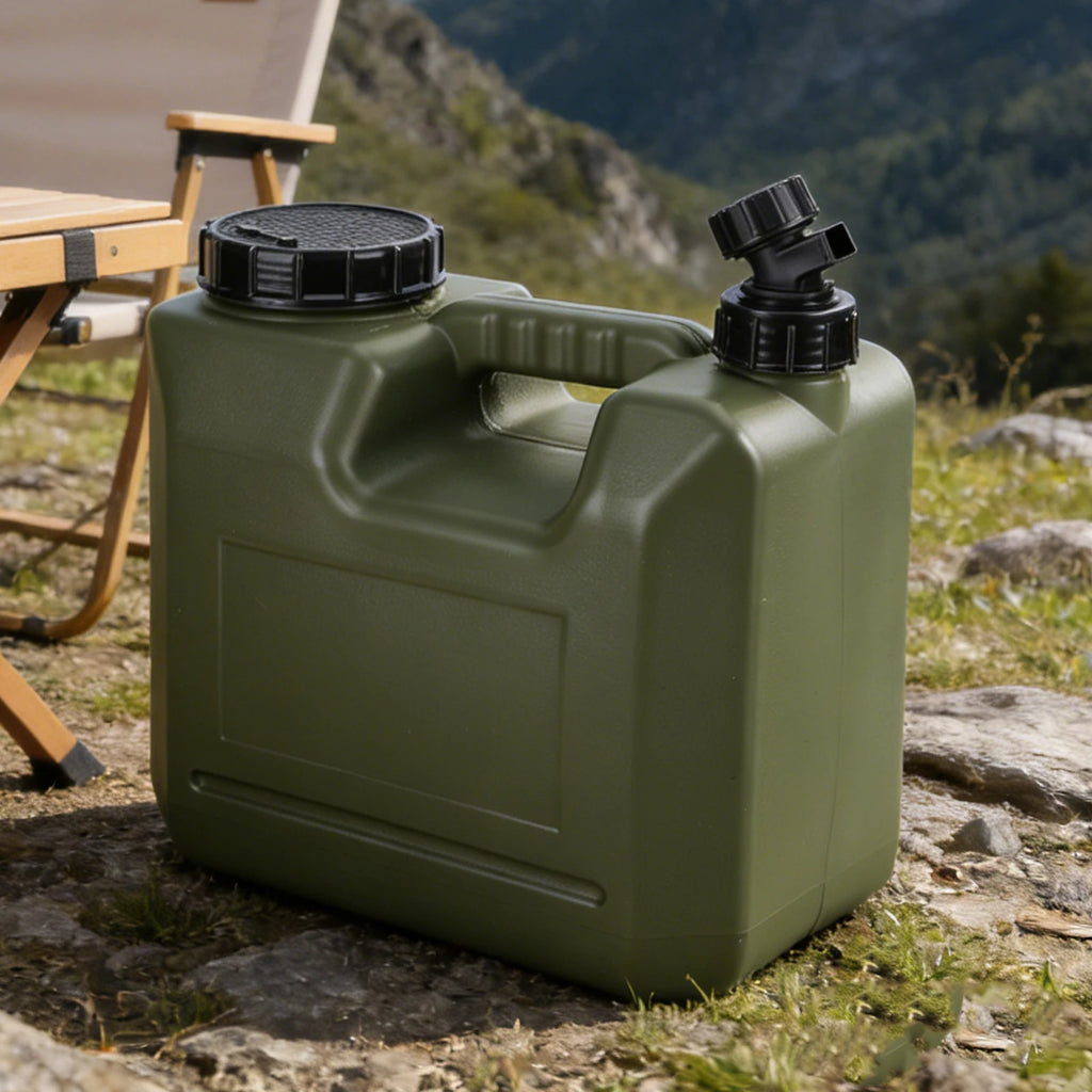 Portable Water Jug W Wide Filler Opening Emergency Storage Tank
