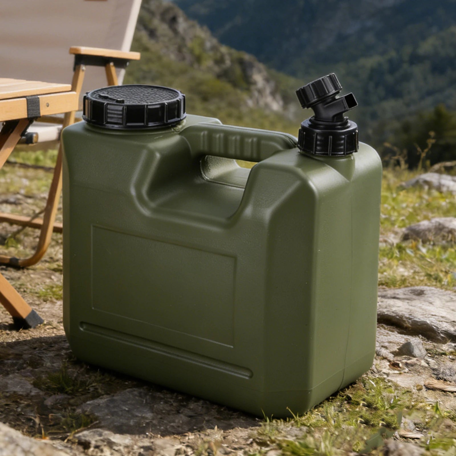 Portable Water Jug W Wide Filler Opening Emergency Storage Tank