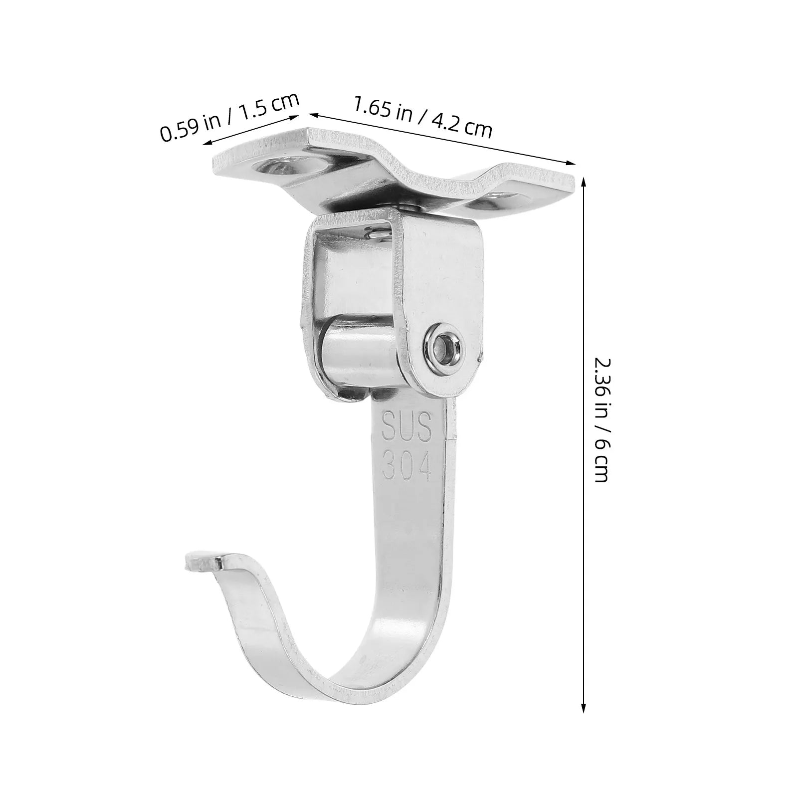 Stainless Steel Ceiling Hook Heavy Duty Space Saving Rotating Bracket