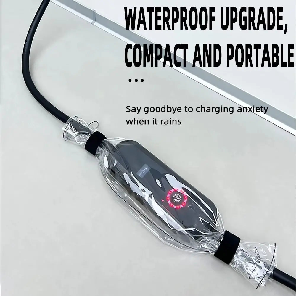 Waterproof Charger Rain Cover Electric Car Dustproof Control Box Waterproof Bag Motor Vehicle Plug Row Plug Protector Plug Board Zpaxo