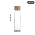 Bottled Tubes Grain Storage Wooden Sealed Canisters Barista Tool Gift Coffee Beans Storage Container Glass Tube With Wood Tool Zpaxo 50ML