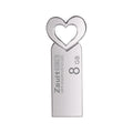 Metal USB3.0 flash drive Waterproof USB flash drive 8GB 16GB 32GB 64GB 128GB Pendrive Heart shaped USB flash drive for Lover Zpaxo 16GB-3.0 Silver