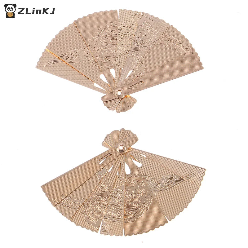 ▶1Pc 1:12 Dollhouse Miniature Metal Carving Fan Model Toy Doll Home Decor Accessories Zpaxo