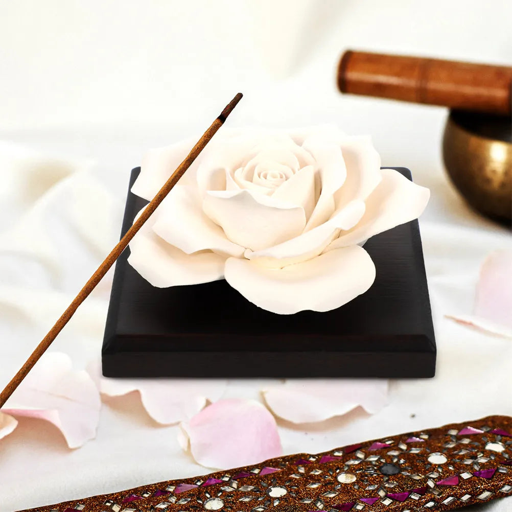 Ceramic Rose Aroma Diffuser Premium Safe Material Smooth Round