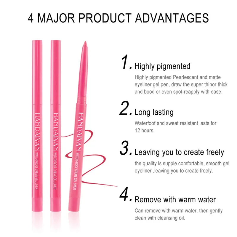 20 Colors Matte Eyeliner Waterproof Long Lasting Gel Liner Easy Use