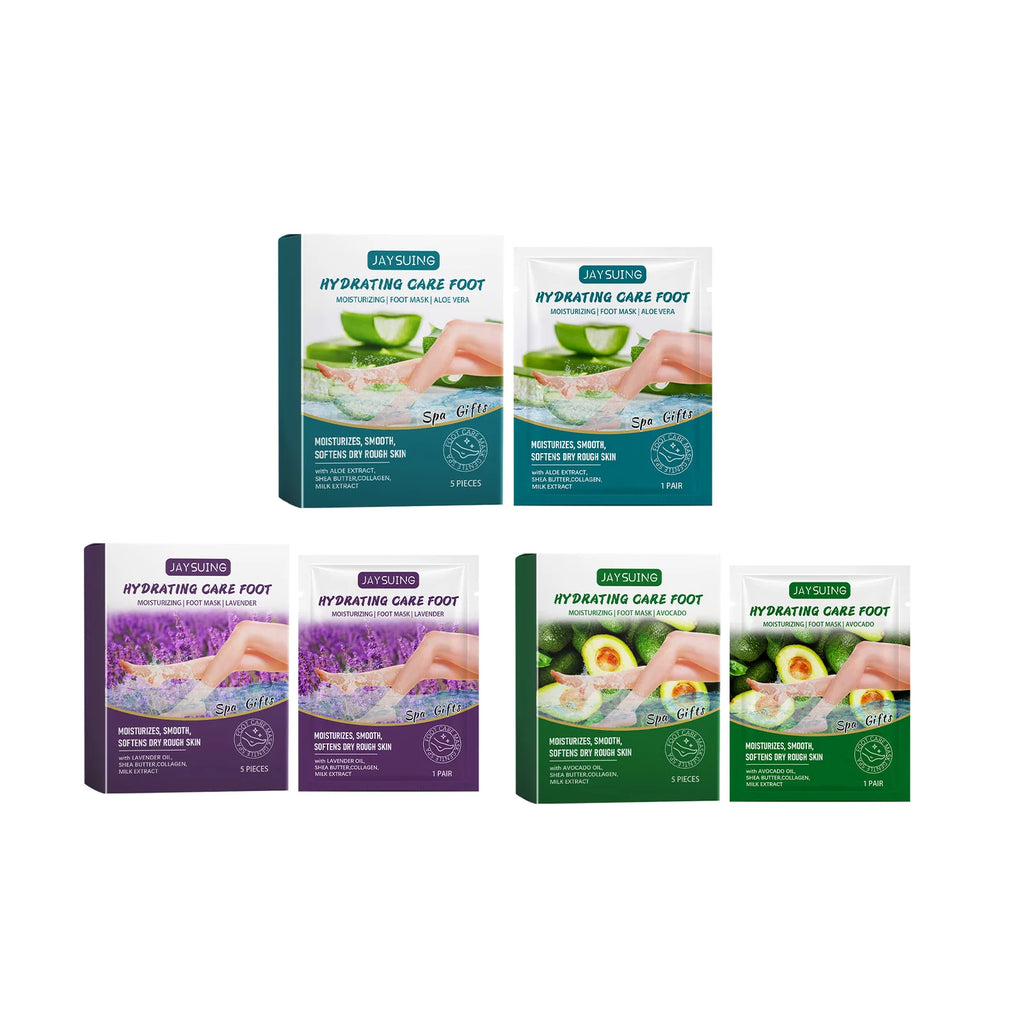 Jaysuing Exfoliating Foot Mask – Remove Dead Skin & Moisturize (5pcs) Foot Peel Mask Zpaxo