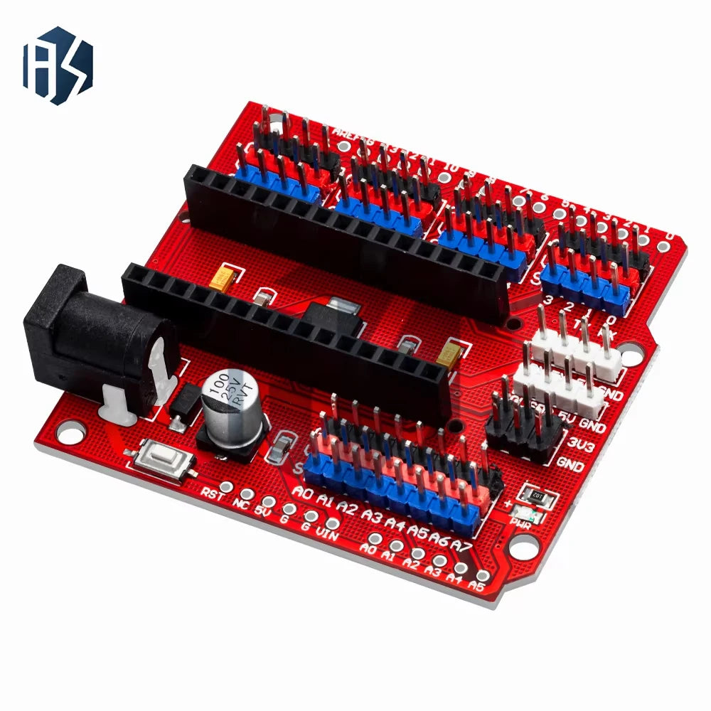 1PCS NANO V3.0 3.0 Controller Terminal Adapter Expansion Board NANO IO Shield Simple Extension Plate For Arduino AVR ATMEGA328P Zpaxo
