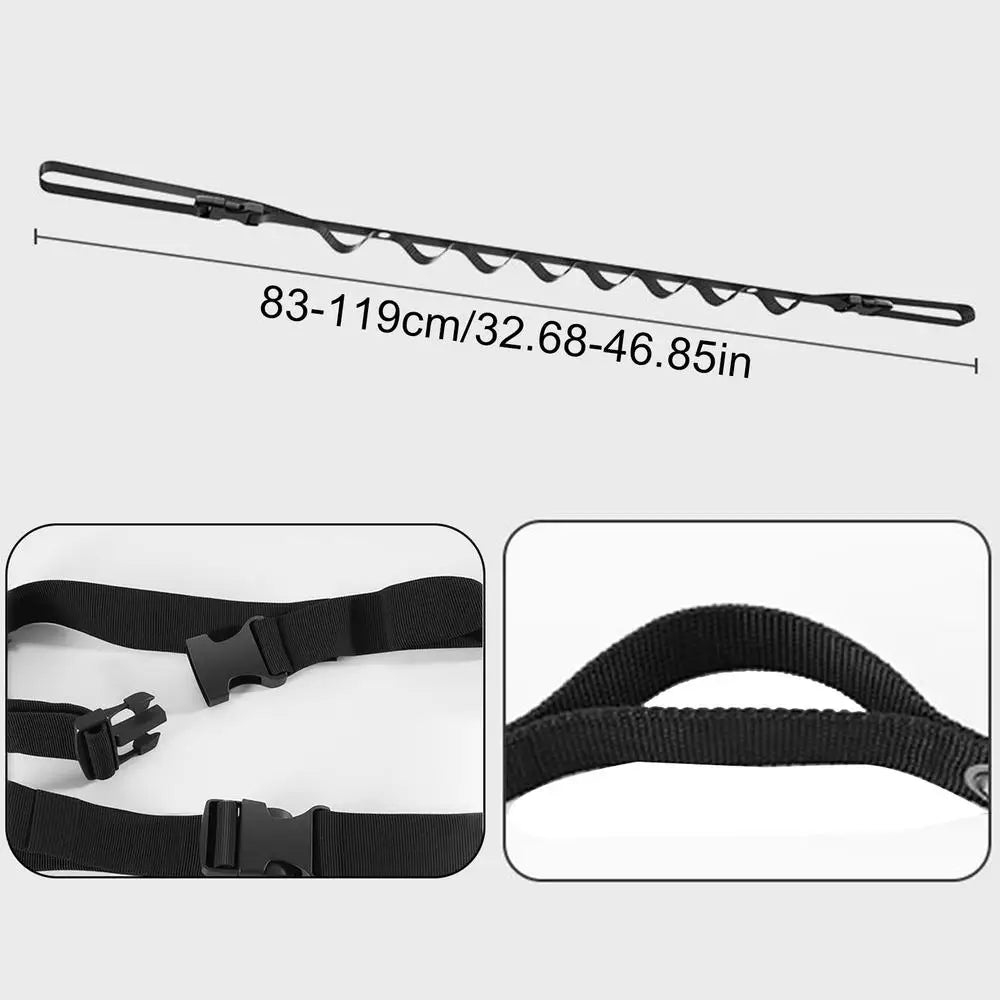 Portable Car Clothes Hanger Rope Large-Bearing Car Clothesline Adjustable Clothes Storage Hanger for Traveling Clothesline Zpaxo Black 1PC