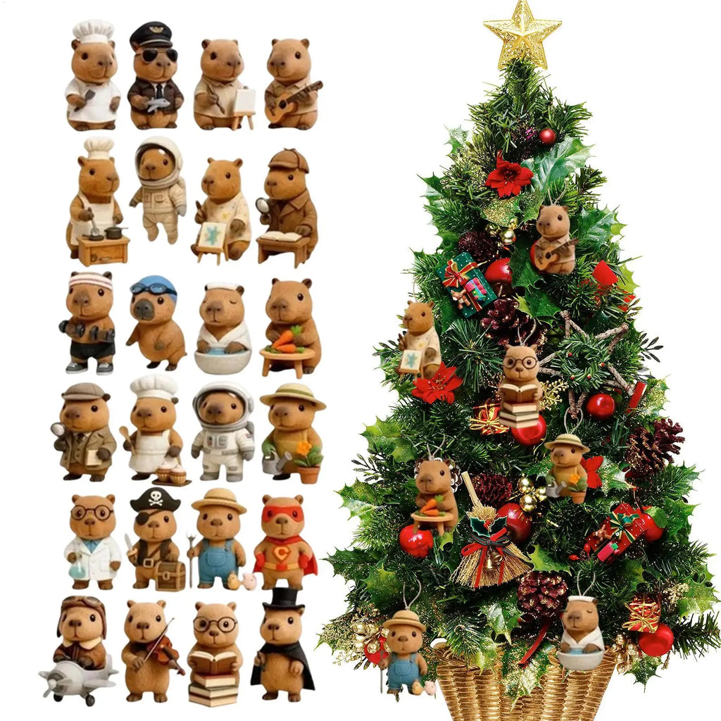Capybara Advent Calendar 2025 24 Days 2D Acrylic Christmas Countdown