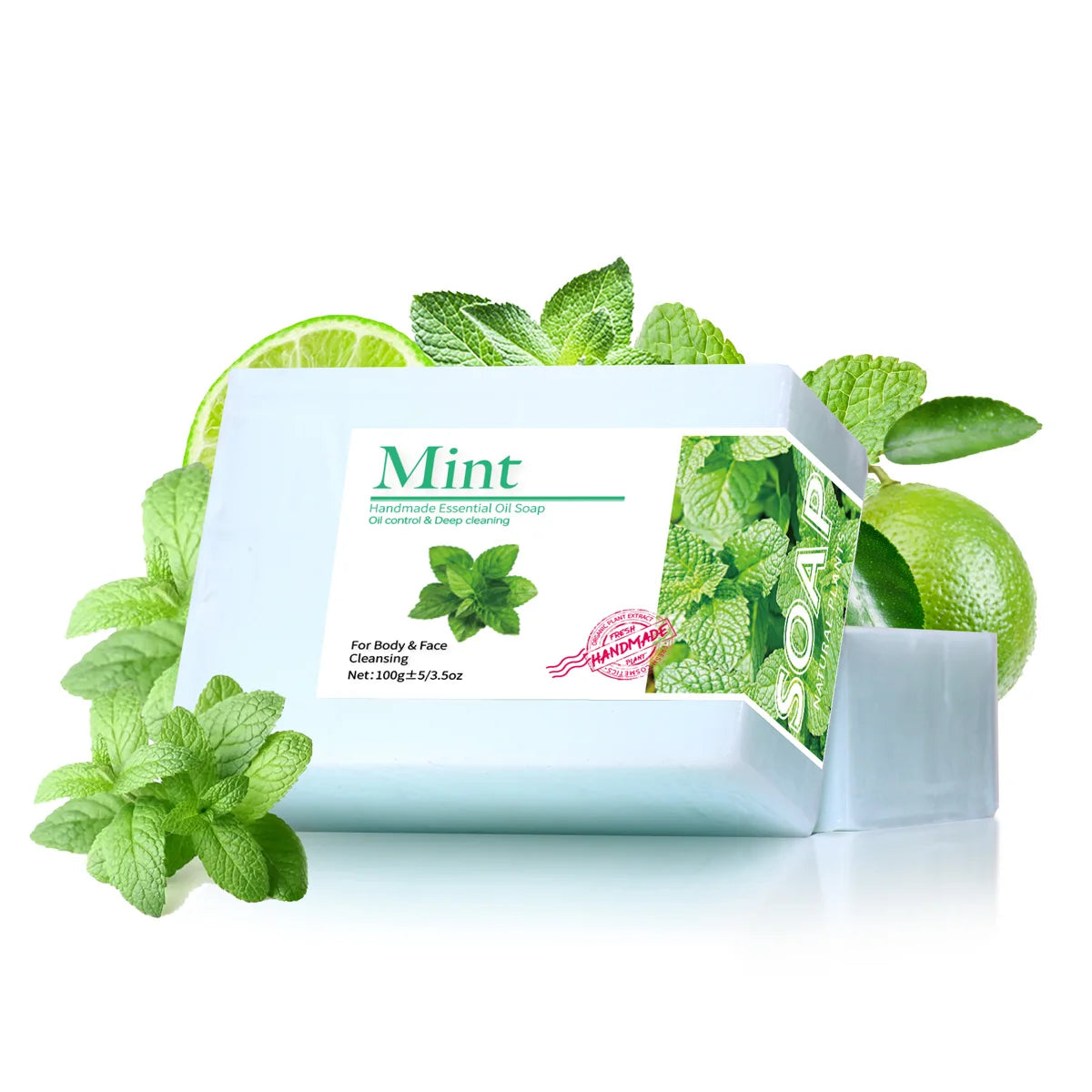 Mint Essential Oil Handmade Soap – Natural Organic Bath Bar Handmade Bar Soap Zpaxo
