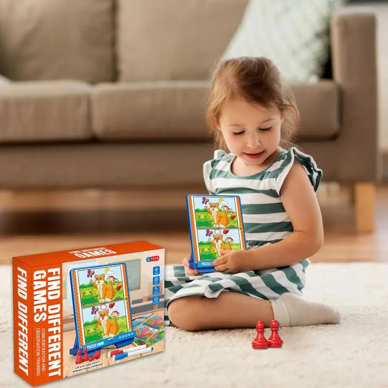 Kids Matching Game Difference Picture Game Educational Interactive Funny Kids Toys For Girl School Preschoolers Home Playtime Zpaxo United States