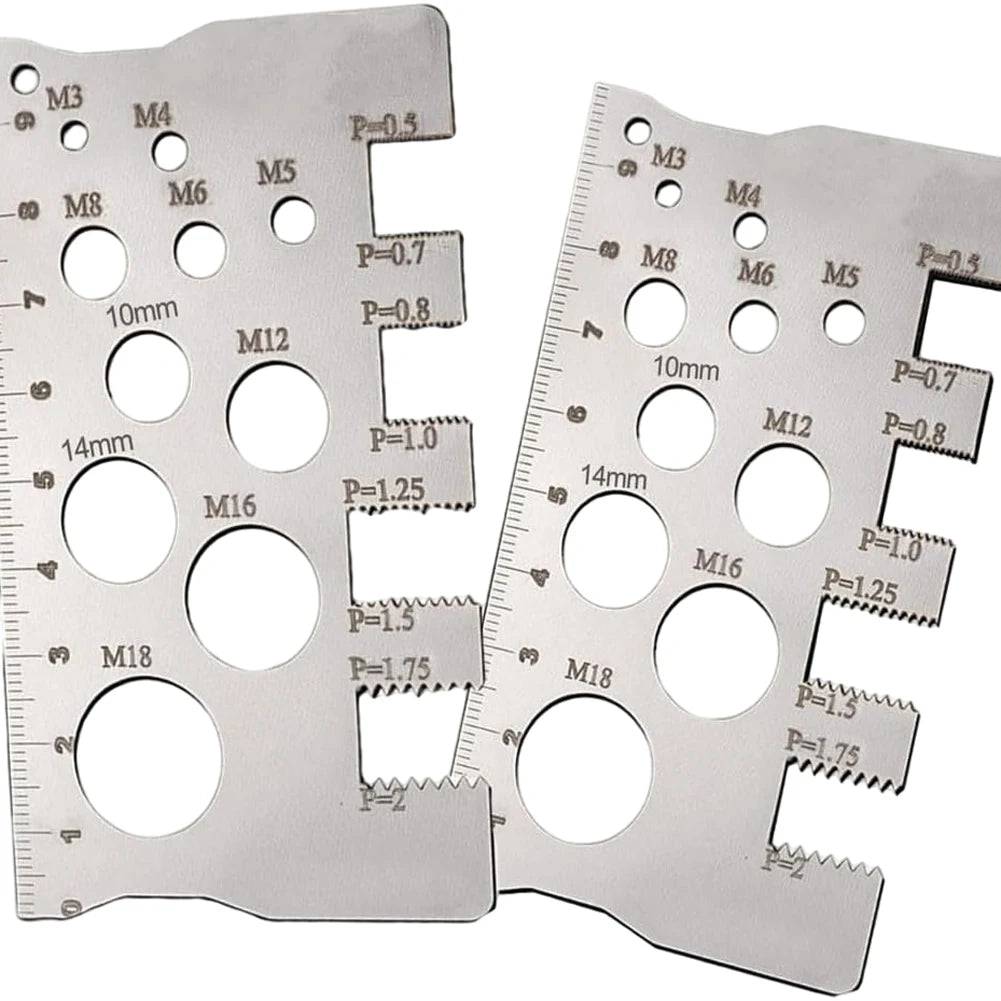 Screw Thread Pitch Gauge Ruler Anti-slip Metric Angle Model Measuring