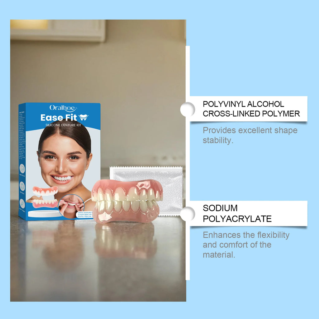 Snap-On Veneers Smile Kit – Seamless Fake Teeth Whitening Cosmetic Veneers Kit Zpaxo
