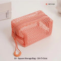 MPortable Honeycomb Mesh Cosmetic Storage Bag Zipper Breathable