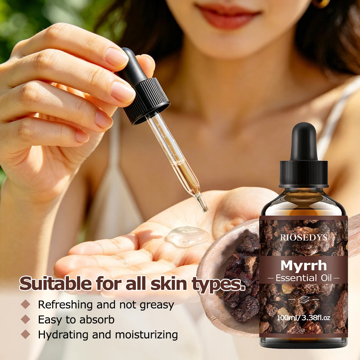 MYRRH ESSENTIAL OIL Moisturizing Nourishing Massage Suitable Skincare Zpaxo