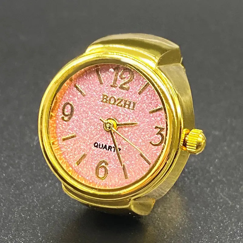 RetroGem New Fashion Personality Ring Watches Adjustable Women's Party Banquet Jewelry Finger Accessories Rings Gifts for Women Zpaxo light pink