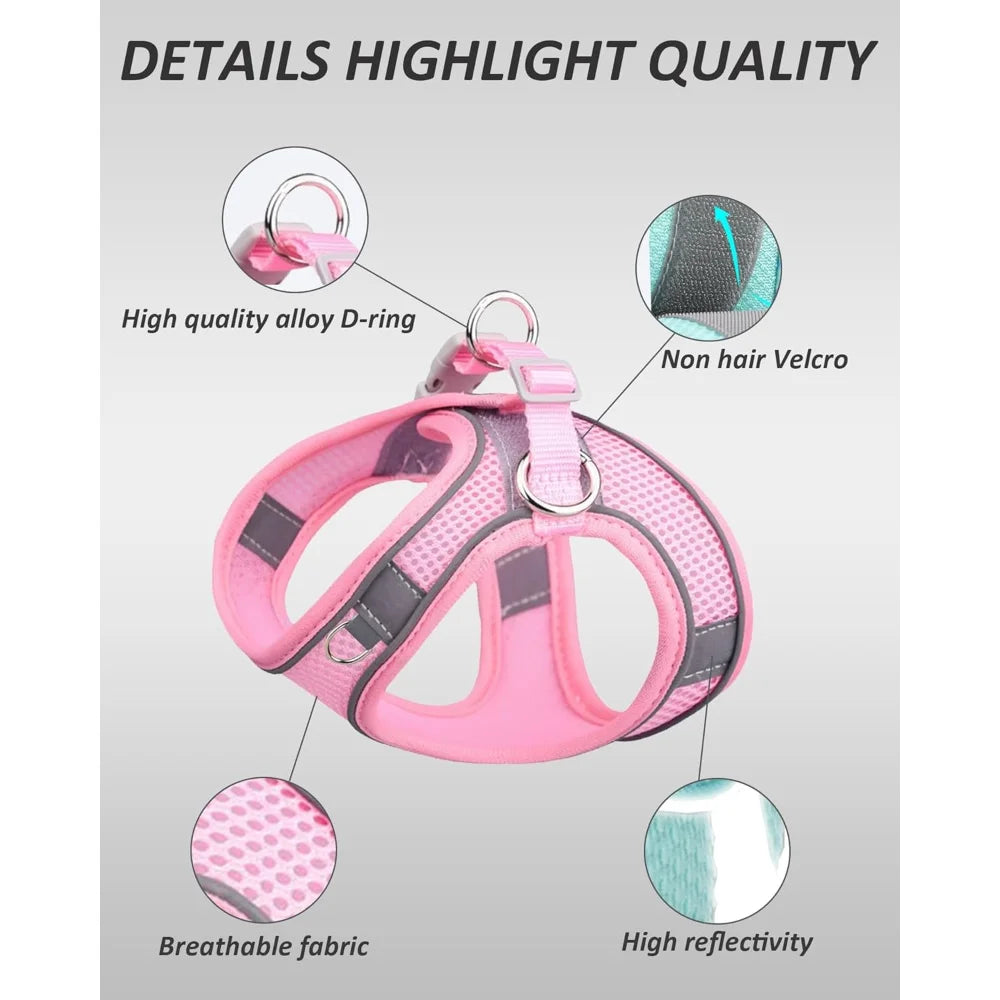 No-Pull Step-In Dog Harness – Breathable Mesh Vest, All Sizes