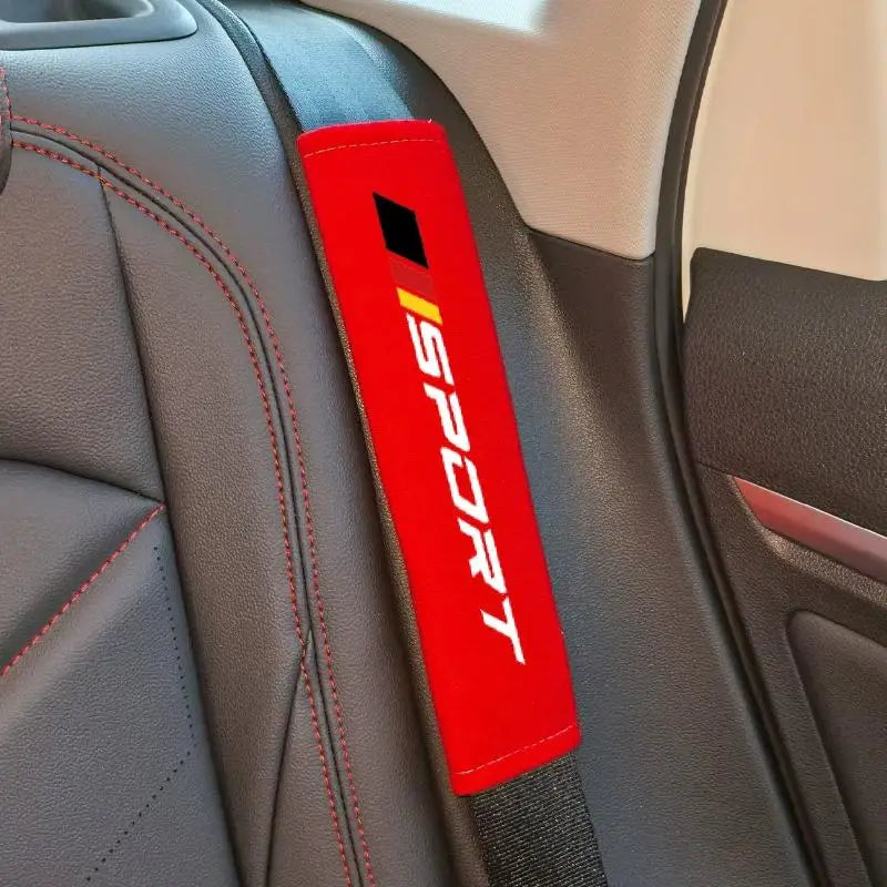 CM1 Soft Comfortable Car Seat Belt Cushions Personalized Fashionable Zpaxo Red