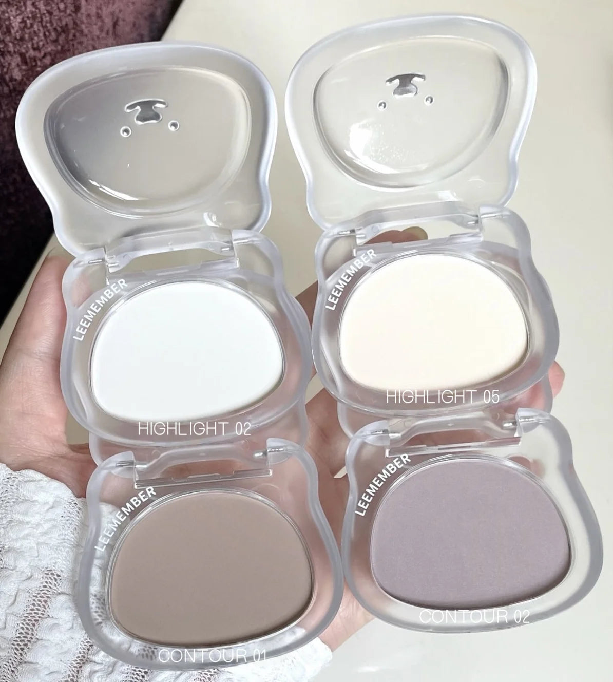 LEEMEMBER Highlighter Contour Face Shading Expanding Matte Powder Zpaxo