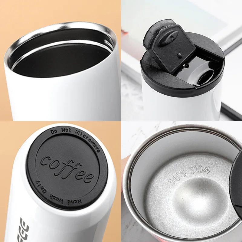 Stainless Steel Insulated Coffee Thermos Leakproof Thermal Mug Vacuum Flasks Portable Car Coffee Cup for Travel Zpaxo