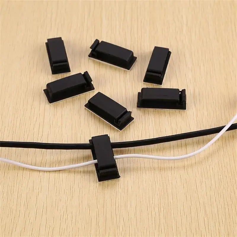 Self-adhesive Wire Organizer Cable Holder Cord Management Harness Clamp Clip For PC Power USB Cable Wiring Desktop Cord Manager Zpaxo