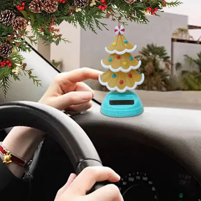 Christmas Solar Powered Dancing Toy Solar Dancing Toy Christmas Tree Novelty Moving Christmas Tree For Desk Windowsill Car Zpaxo