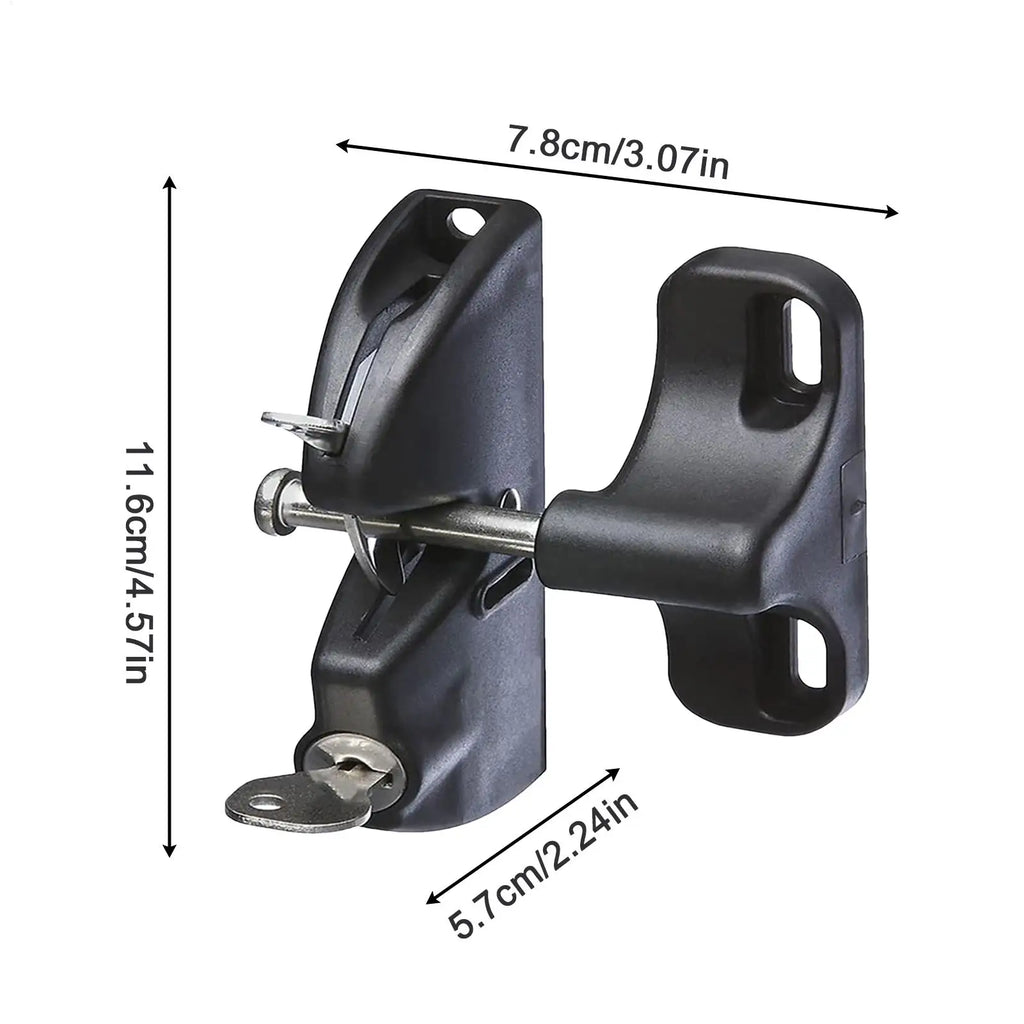Gate Latch Automatic Locking Gate Lock Secure Latch with 2 Keys for Wooden Metal Door Barn Farm Livestock Enclosure Garden Patio Zpaxo