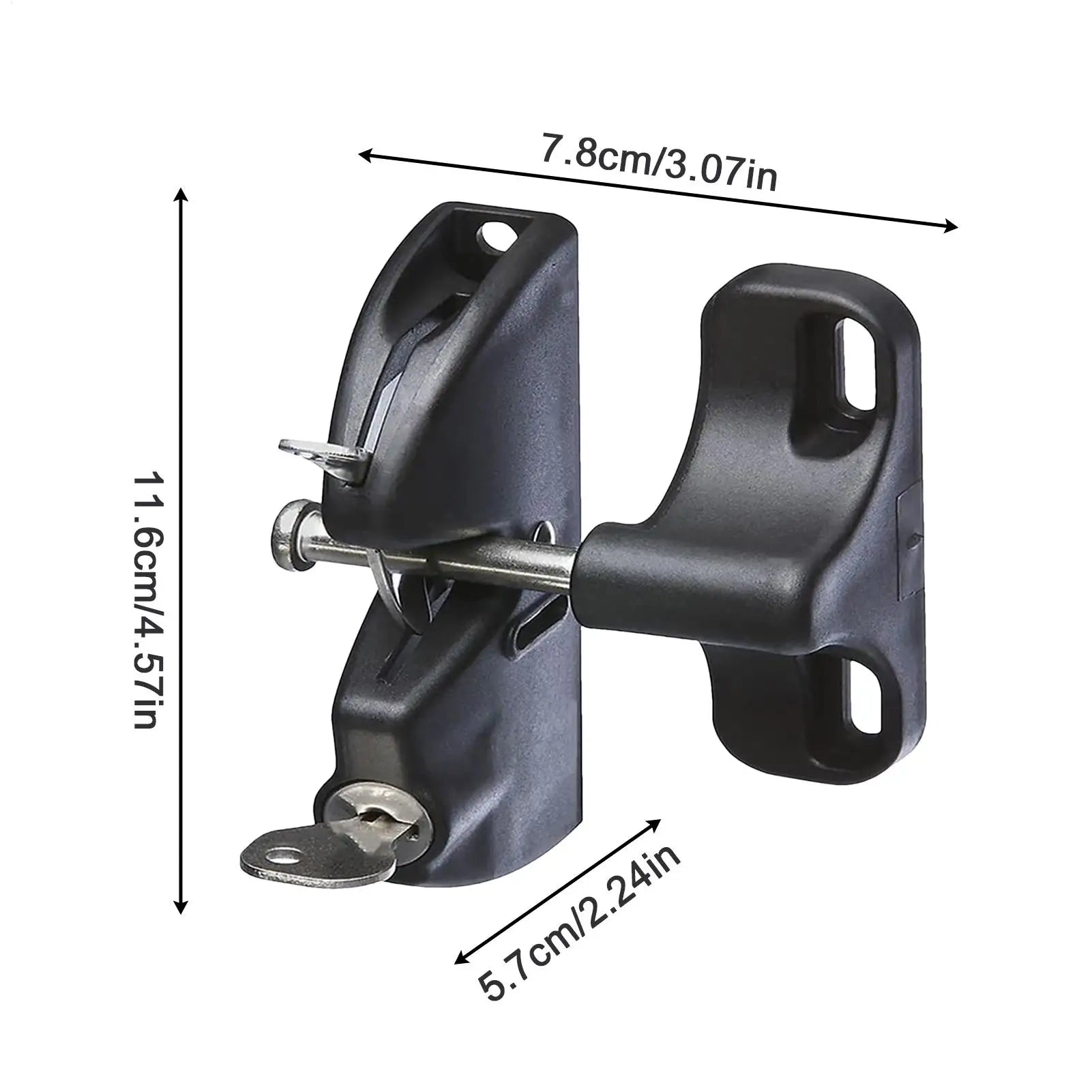 Gate Latch Automatic Locking Lock Secure 2 Keys Wooden Metal Door