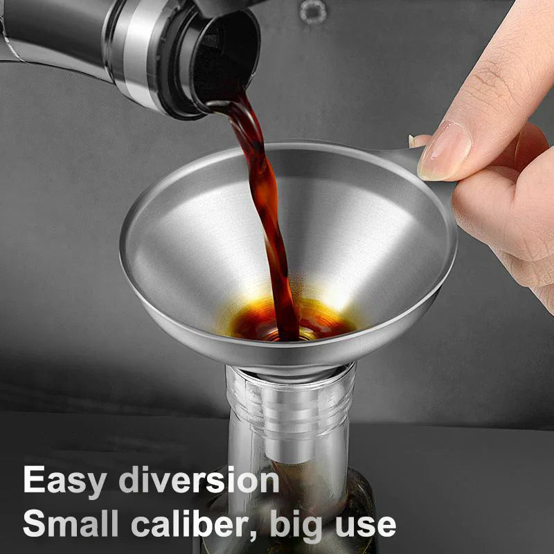 Stainless Steel Kitchen Funnels Food Grade Metal Filling Bottles Zpaxo