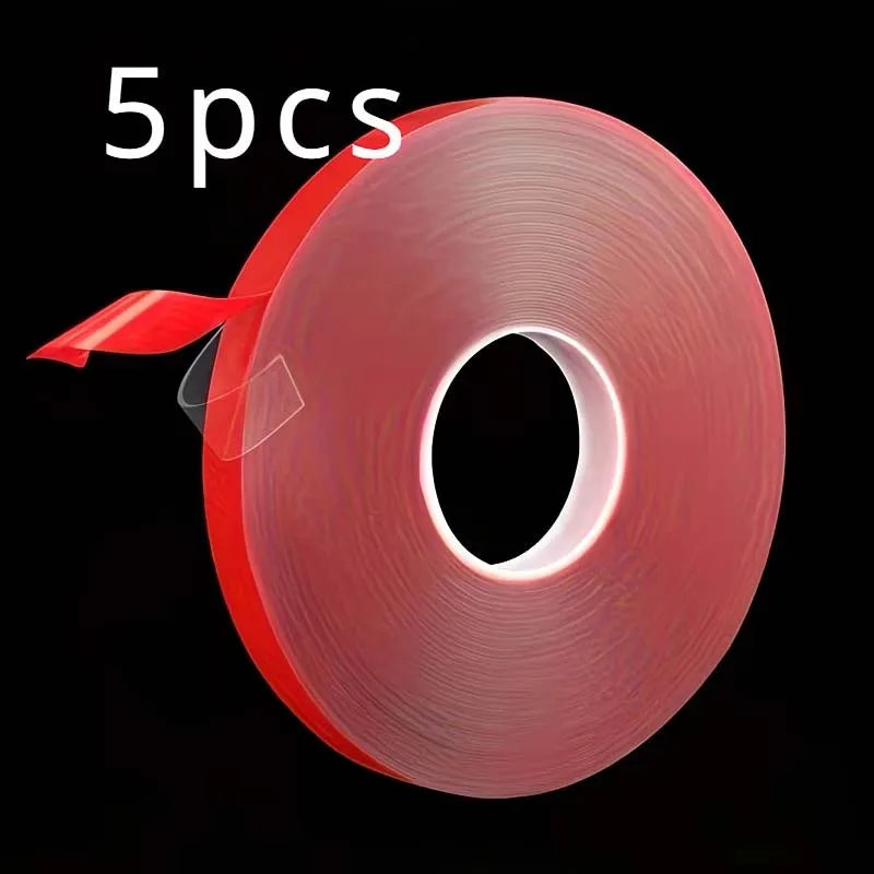 5-Roll Red Double-Sided Tape – 8mm Heat Resistant Craft Tape Double-Sided Tape Zpaxo