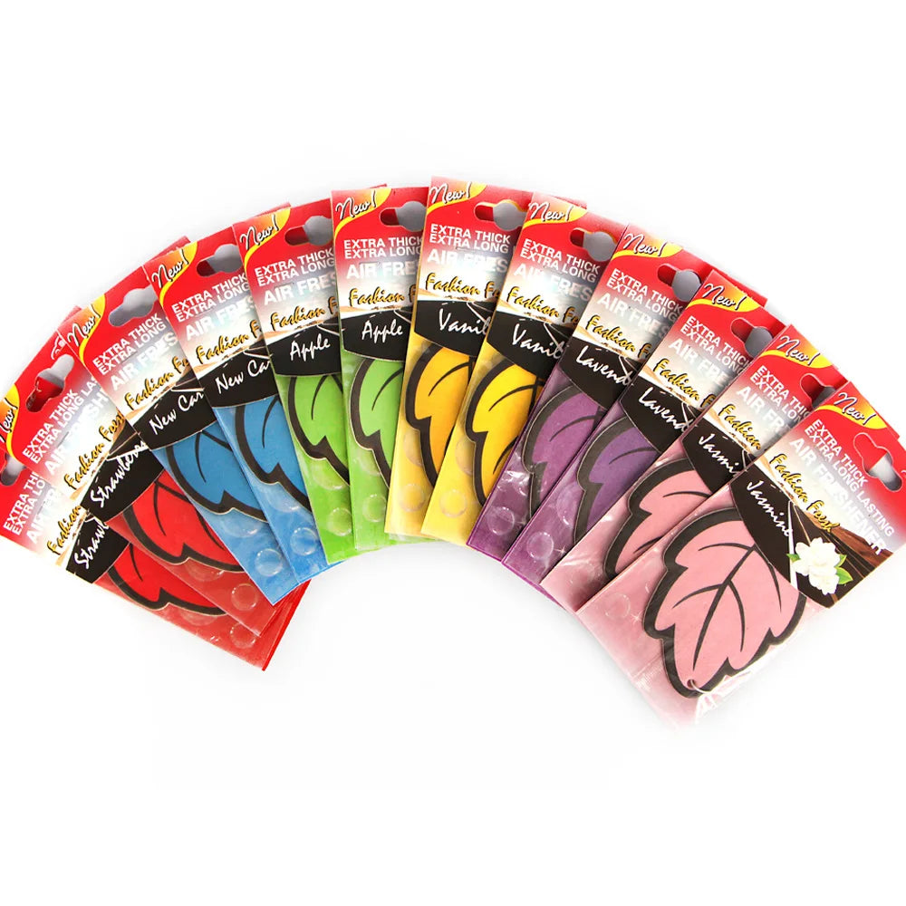 Natural Tea Paper Car Air Freshener – Leaf Shape 48 Pack