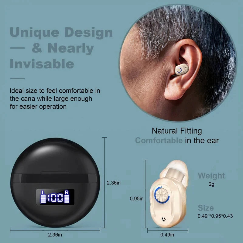 Digital Hearing Aid Elderly Rechargeable Deaf Adjustable Sound
