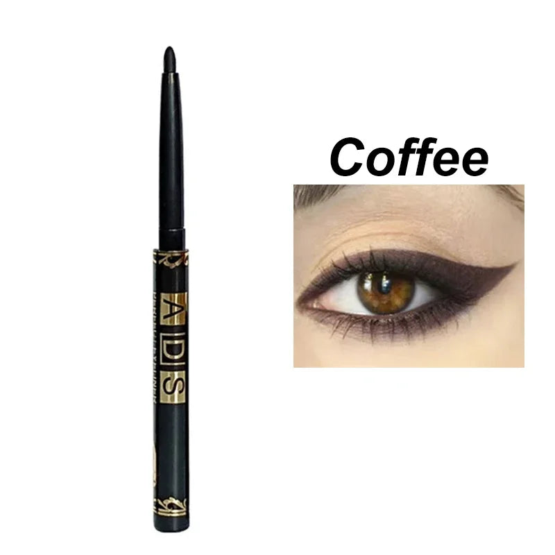 1 2 5 Waterproof Sweat-proof Black Eyeliner Pencil Eye Liner Gel Pen Zpaxo Coffee-1pcs