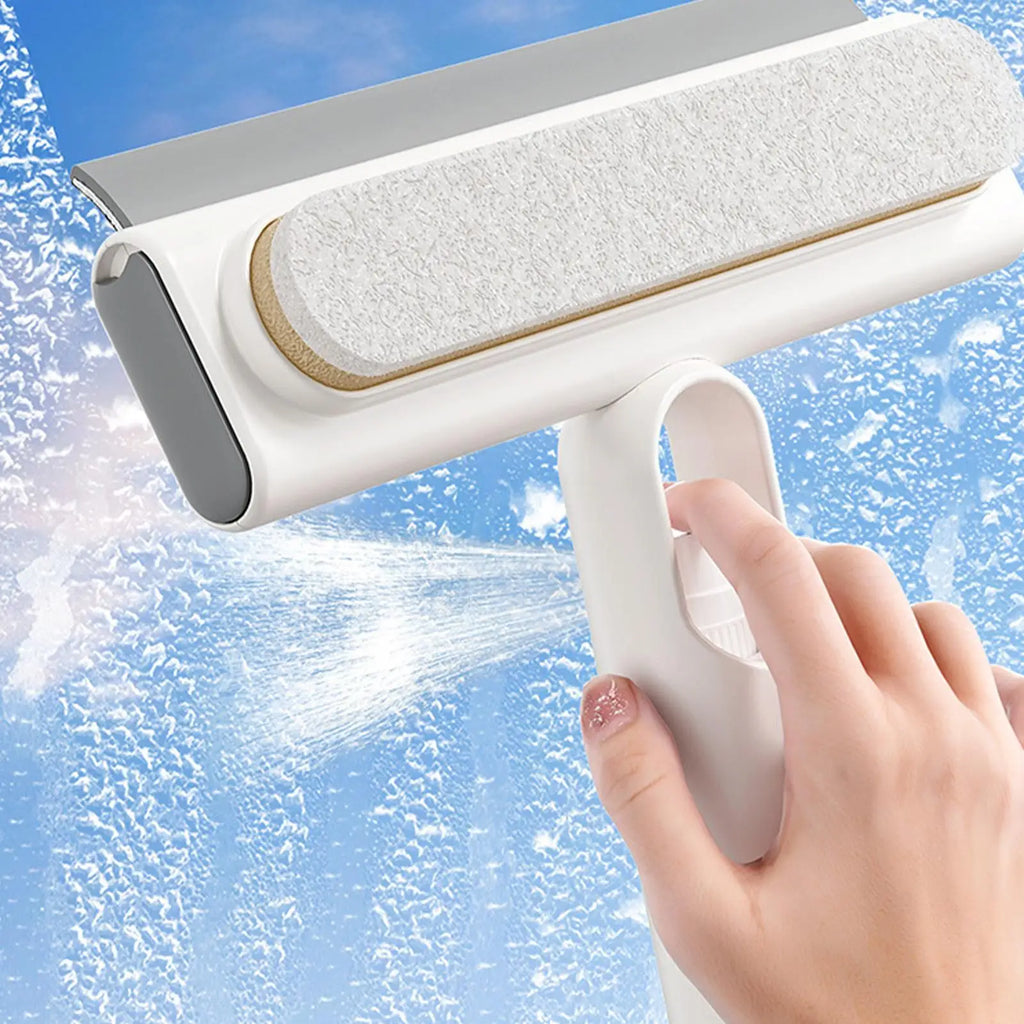 Window Cleaning Scraper Glass Cleaner Scraper for Cleaning Window with Sprayer for Shower Door Car Windshield Kitchen Stove Zpaxo