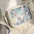 Women Transparent Square Ita Bag JK Shoulder Pin Display Lolita