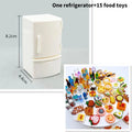 Mini 1 12 Dollhouse Kitchen Furniture White Refrigerator Food Unique Zpaxo A2