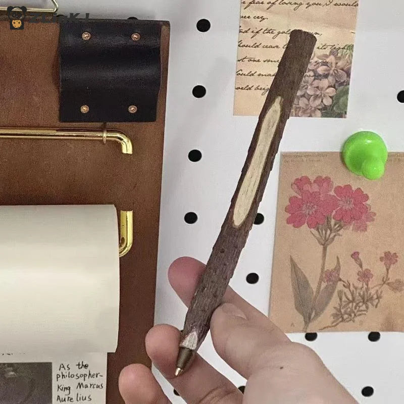 ▶1Pcs Vintage Refillable Kraft Paper Roll Kraft Notebook Set Hanging Writing Pad To-Do Lists Handmade Retro Clipboard DIY Crafts Zpaxo