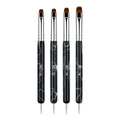 Dual-Ended Nail Art Brushes And Dotting Pens Set, Professional Manicure Detailing Tools, French Nail Art Pen Kit Zpaxo 4PCS Black Set