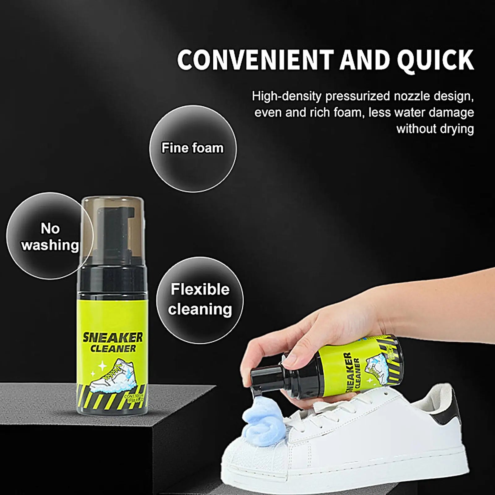Shoe Cleaning Foam Waterless Cleaner White Sneaker Care Basketball