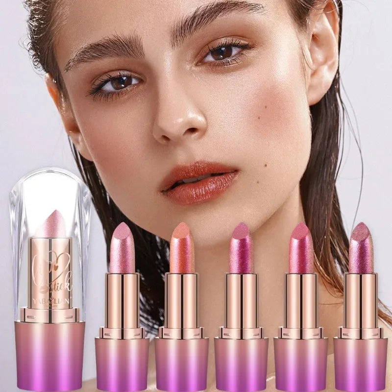 Holographicradiance Lipstick Metallic Glitter Long-wear Lightweight