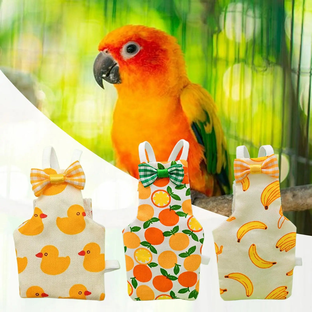 Cockatiel Diaper Parrot Nappy Bird Clothes 3 Pieces Breathable Washable Animals Clothing for Parakeet Budgerigar Canary Macaw Zpaxo