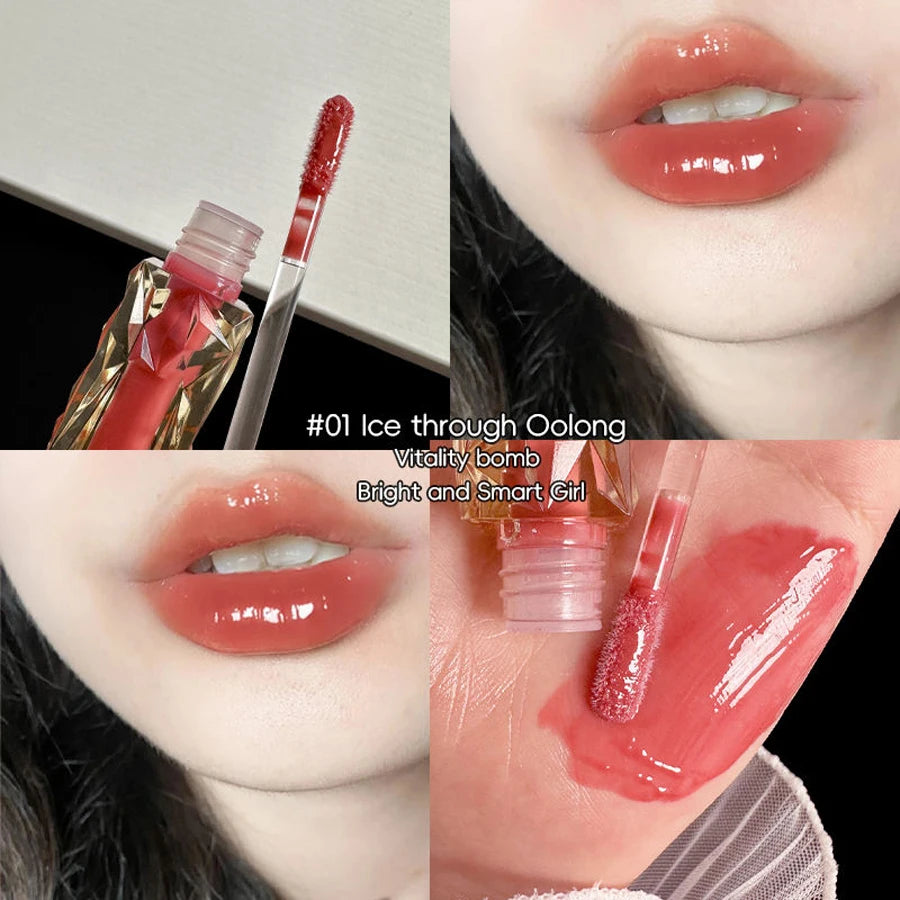 Lip Gloss Long-lasting Moisturizing Easy Halo-dyeing Waterproof Mirror Water Glass Lip Gloss Transparent Color Cosmetics Zpaxo 01