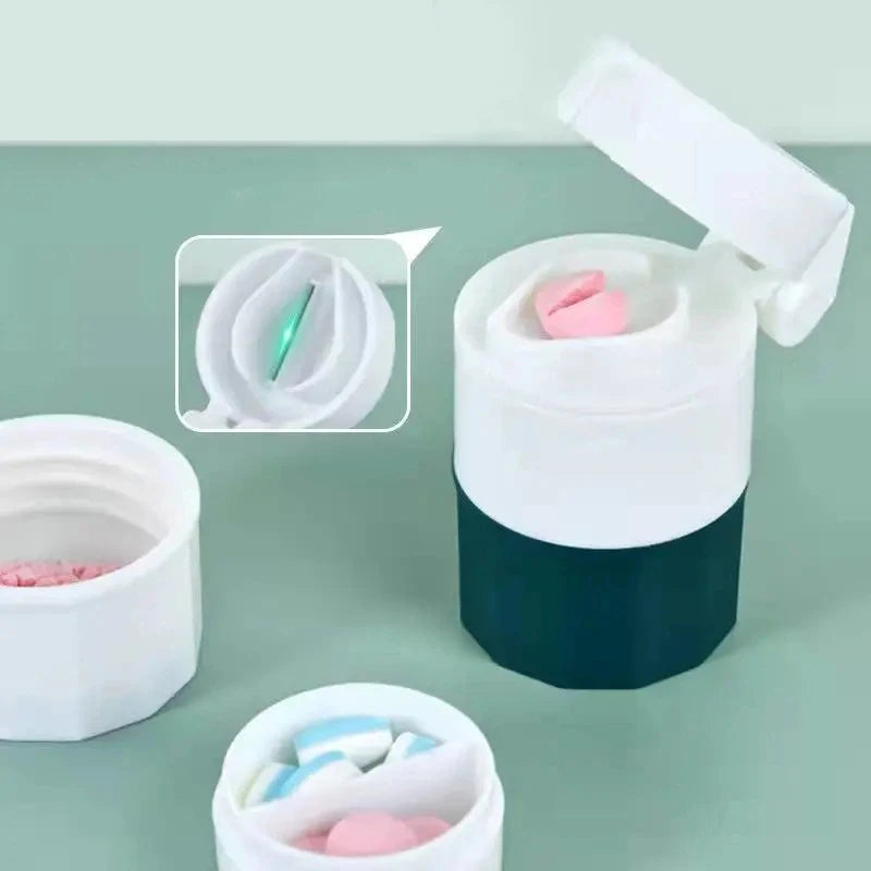 4-in-1 Pill Cutter, Crusher, Splitter & Storage Box