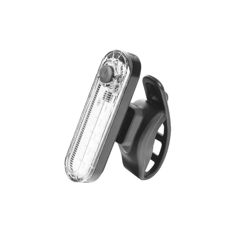 Outdoor Mountain Bike Riding Equipment USB Bike Charging Tail Lights Night Riding Lightweight Warning Lights Bike Accessories Zpaxo White