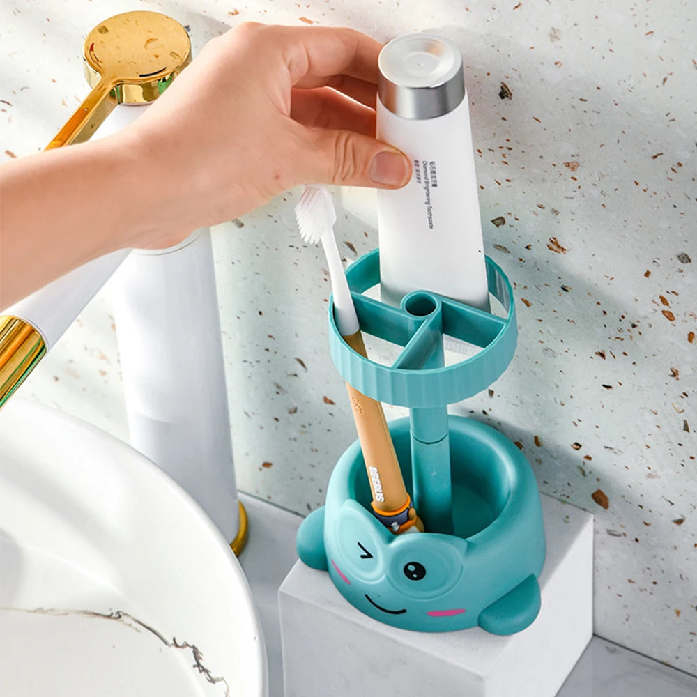 Cute Toothbrush Holder with Cup for Kids Toothpaste Toothbrush Stand for Bathroom Organizer Storage Zpaxo