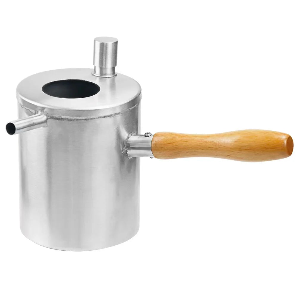 Beekeeping Beeswax Pouring Pot Stainless Steel Melting Wax Melter Zpaxo Silver