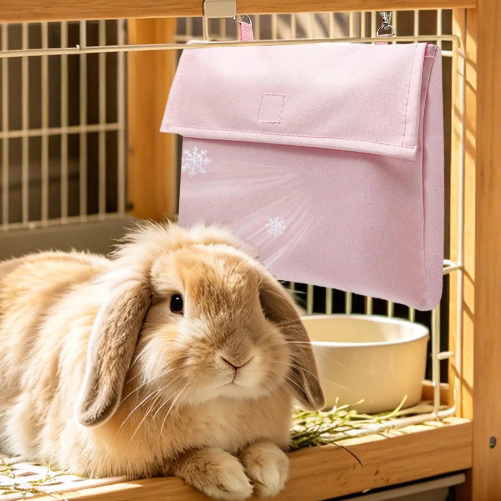 Pet Ice Cage Cooler Hanging Sleeve Small Animal Cooling Pad Rabbits