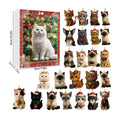 Cat Advent Calendar 24 Days Countdown 2D Acrylic Kitten Ornaments