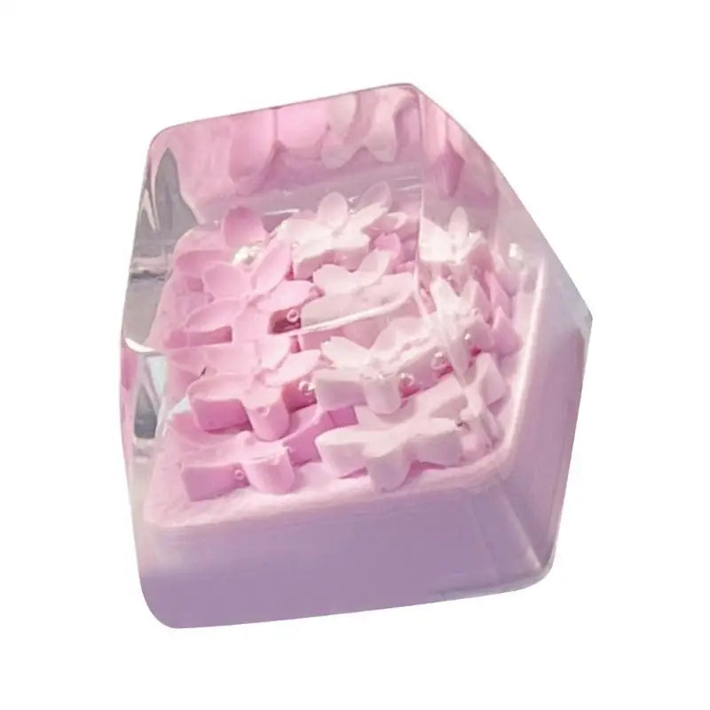 652F Semitransparent 3D Blossomy Rosin Keycaps Mechanical Keyboards Zpaxo